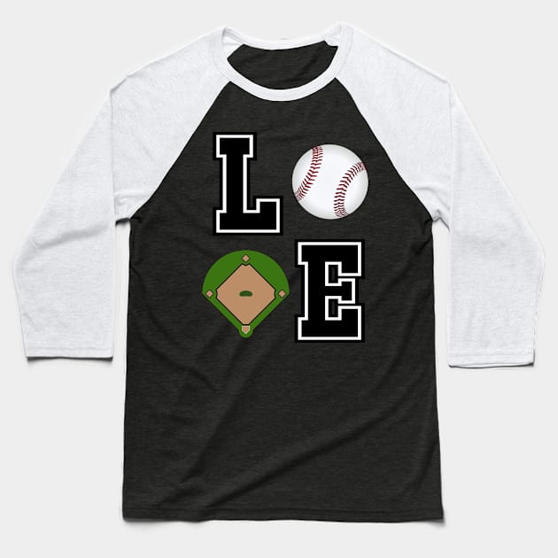 LOVE Baseball Baseball T-Shirt by tdkenterprises